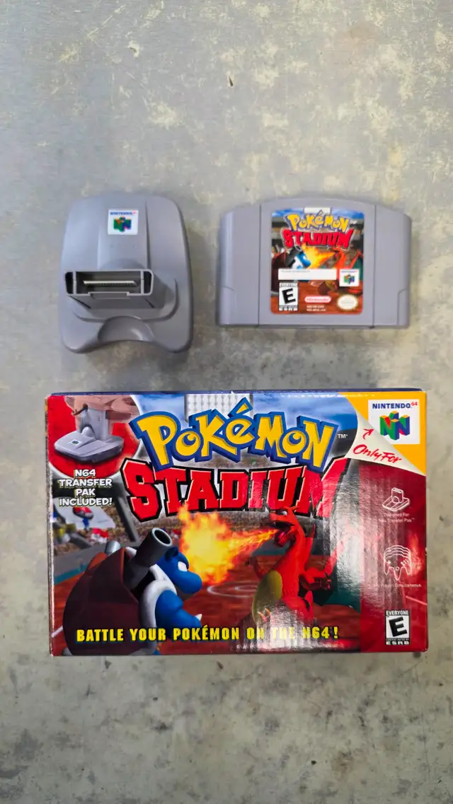 Pokemon Stadium Nintendo 64 in Box with Transfer Pak