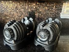 Brand New set of  Bow Flex  552 adjustable dumbbells