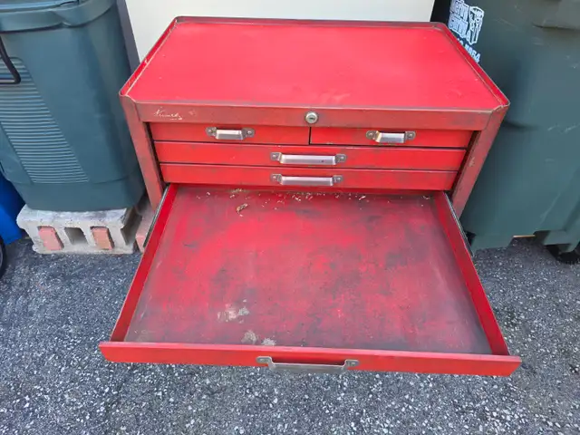 Kennedy 8 Drawers Rolling Toolbox Antique Very Rare Wide Wheels - Photo 7