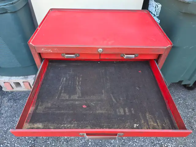 Kennedy 8 Drawers Rolling Toolbox Antique Very Rare Wide Wheels - Photo 8