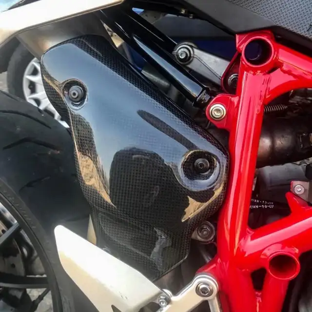 Ducati Performance Carbon Fiber Exhaust Heat Shield servo cover