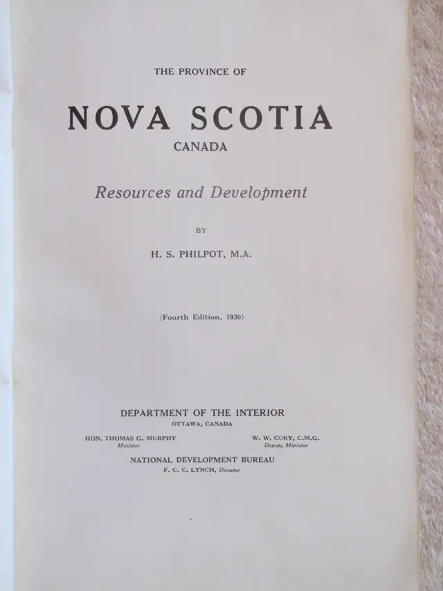 THE PROVINCE OF NS CANADA by H. S. Philpot, M.A. 1930 4th Ed. SC - Photo 2