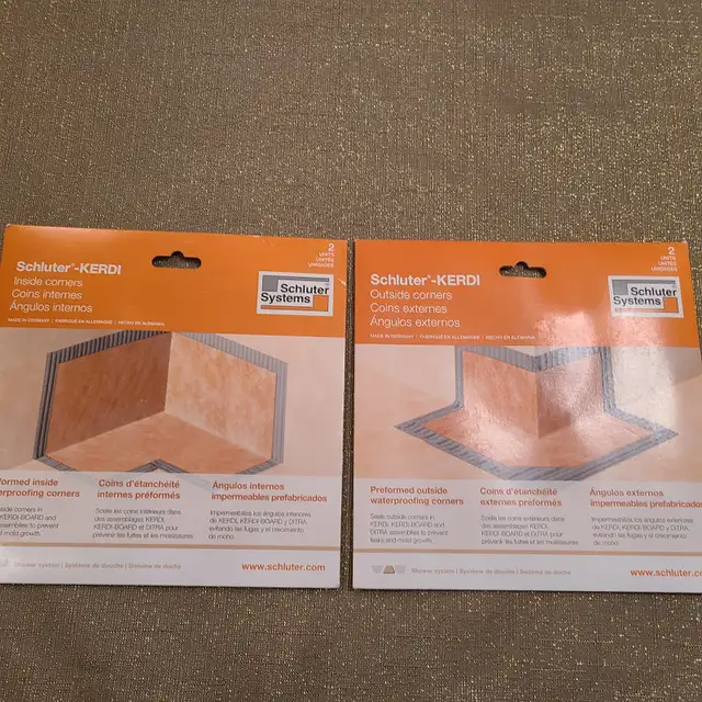Schluter kerdi waterproof inside or outside corners