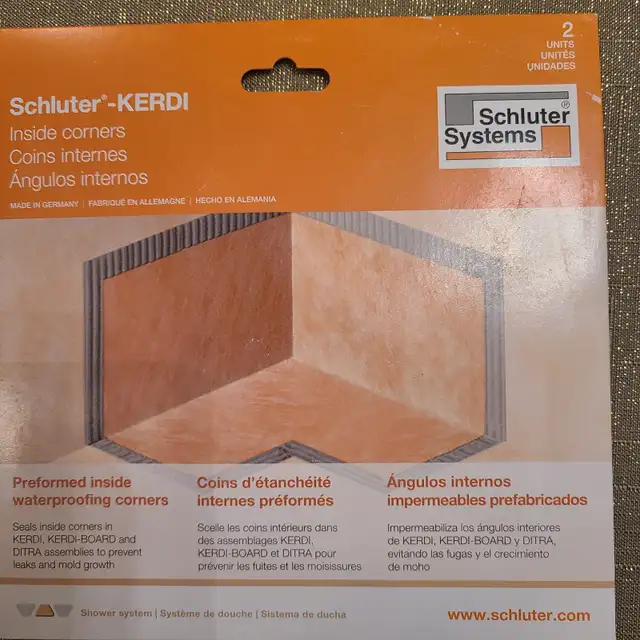 Schluter kerdi waterproof inside or outside corners - Photo 4