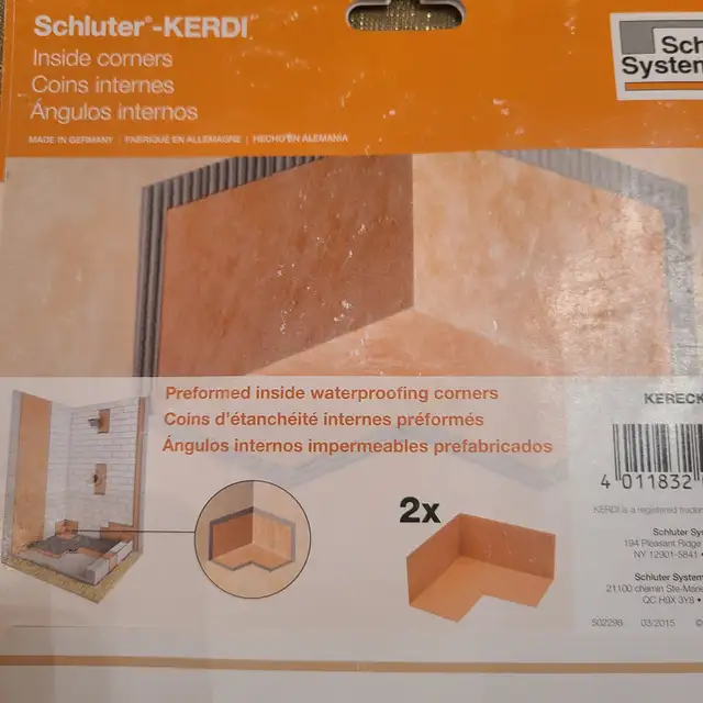 Schluter kerdi waterproof inside or outside corners - Photo 5