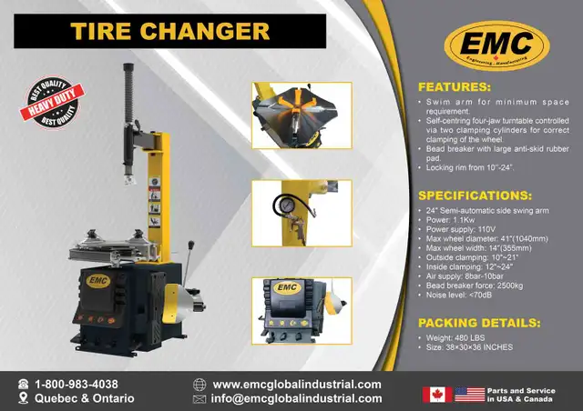 Heavy Duty Tire Changer for Cars and Trucks - Photo 3