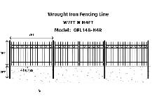 Industrial Ornamental Fence 7×4 – 20 Panels   2 Gates, Spear Top - Photo 2