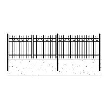 Industrial Ornamental Fence 7×4 – 20 Panels   2 Gates, Spear Top - Photo 3