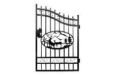 Decorative 20FT Iron Driveway Gate with Deer Artwork - Photo 2