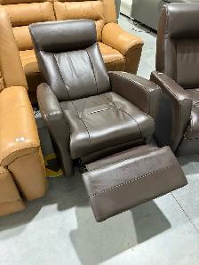 Palliser Brown leather swivel power recliner - Photo 2