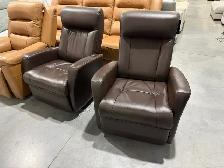 Palliser Brown leather swivel power recliner - Photo 3