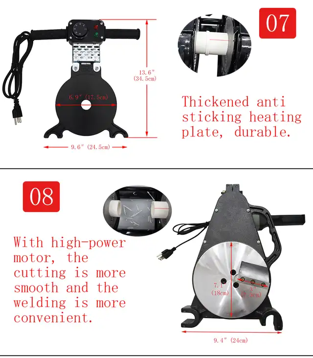 2.48'-6.30' 4 Clamps Pipe Fusion Welder 110V 145019 - Photo 7