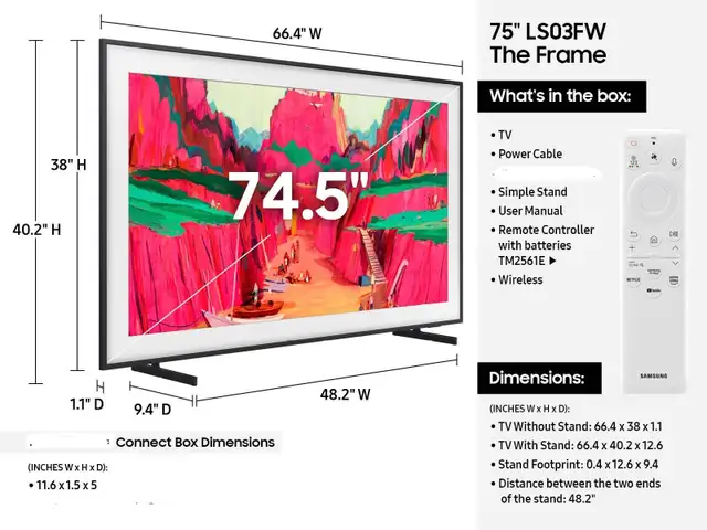 samsung-QLED TV 55'smart-4k-55q70f-inbox-warranty.$549.no tax - Photo 9