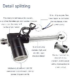 Linear Actuator 24V DC 6000N High-Thrust Push-Rod Motor 021002 - Photo 5