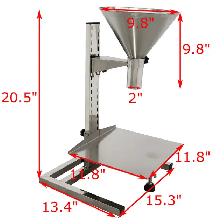 Stainless Steel Feeding Hopper with Support Stand 239675 - Photo 8