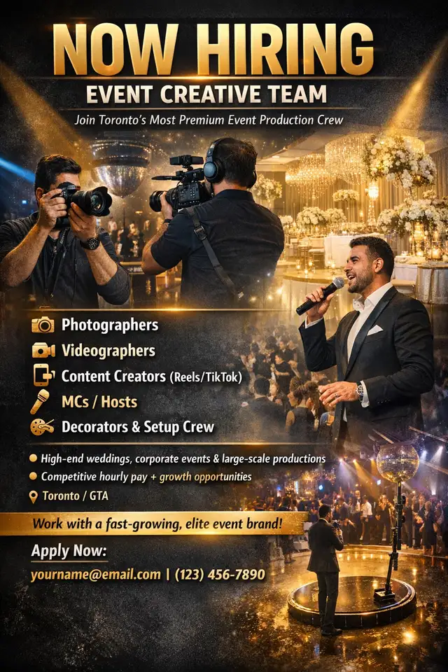 HIRING NOW!  Marketing & Events