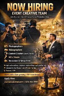 HIRING NOW!  Marketing & Events