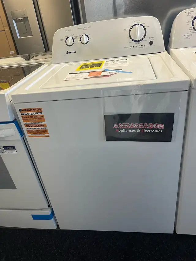NEW Amana Top Load Washer & Dryer Set (White) - Photo 2