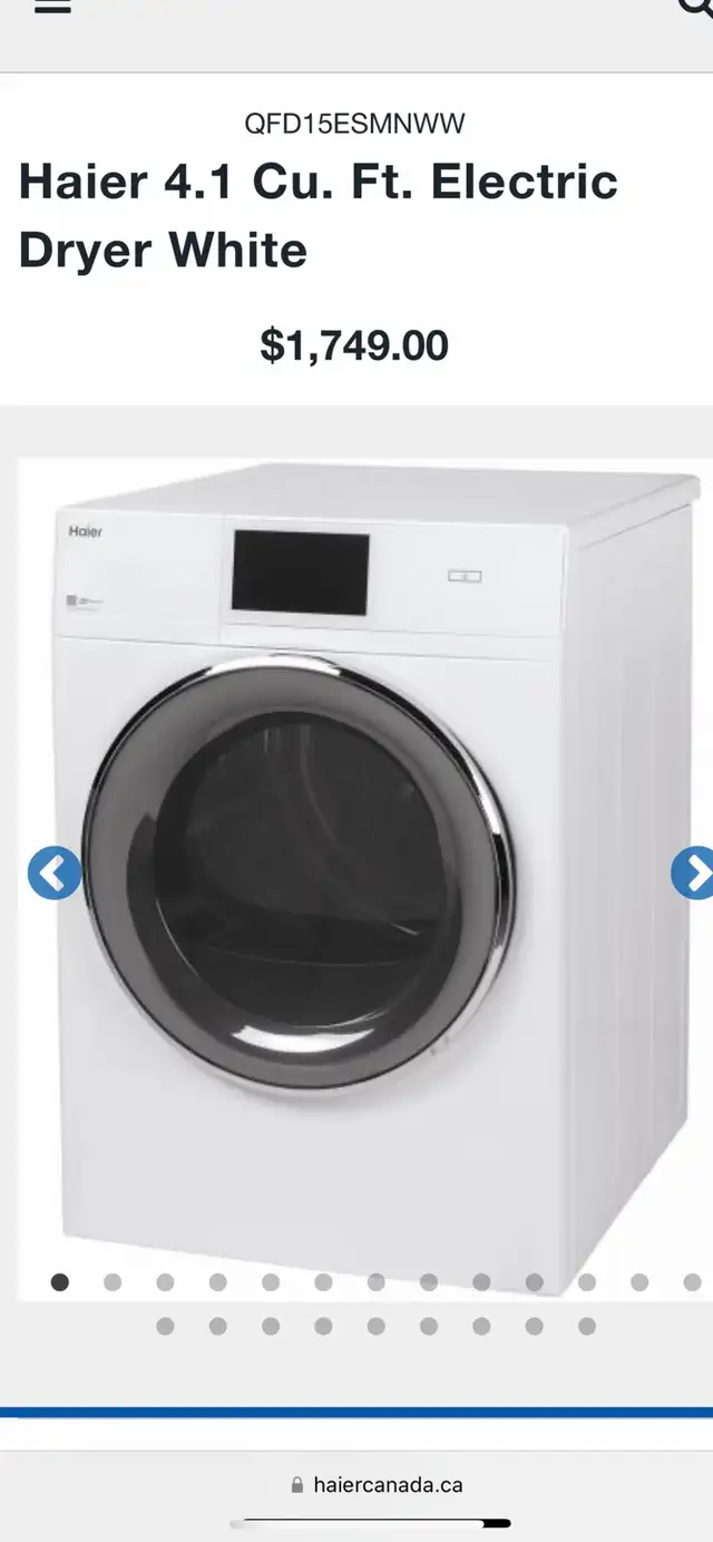 NEW‼️24" Haier Front Load Electric Dryer With Wi-Fi (4.1 Cu.Ft) - Photo 10