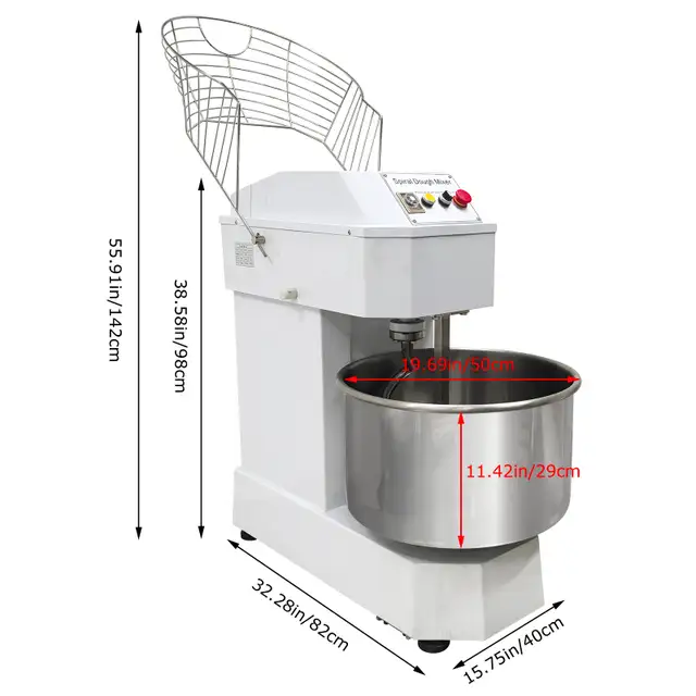 50L Dual Action Dual Speed Dough Mixer 220V Commercial 170175 - Photo 8