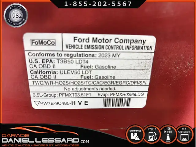 Ford F-150 LARIAT POWERBOOST 3.5L RATIO 3.73, 2023 - Photo 59