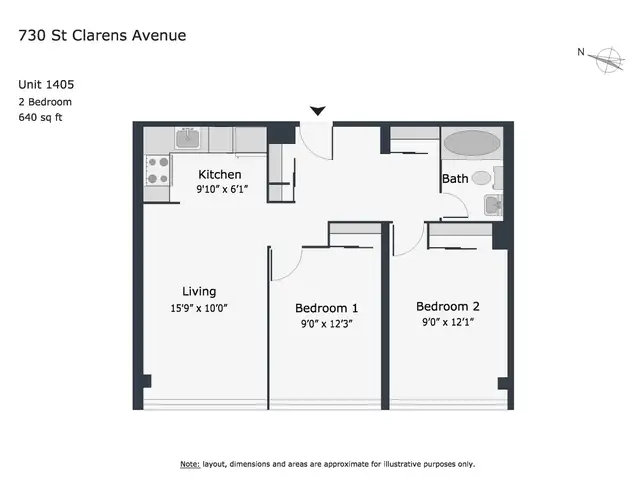 Renovated two bedroom, Dupont and Lansdowne - ID 4386 - Photo 9