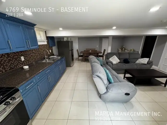 COZY 2 BED/2 BATH BASEMENT UNIT   40% OF HYDRO, WATER & GAS