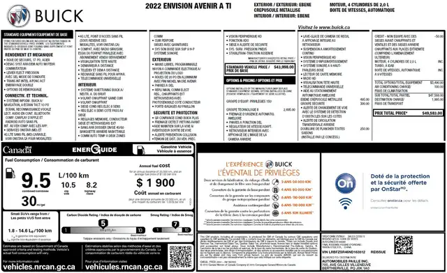 2022 Buick Envision Avenir AWD-Cooled Leather-Pano Roof-360 Came - Photo 4