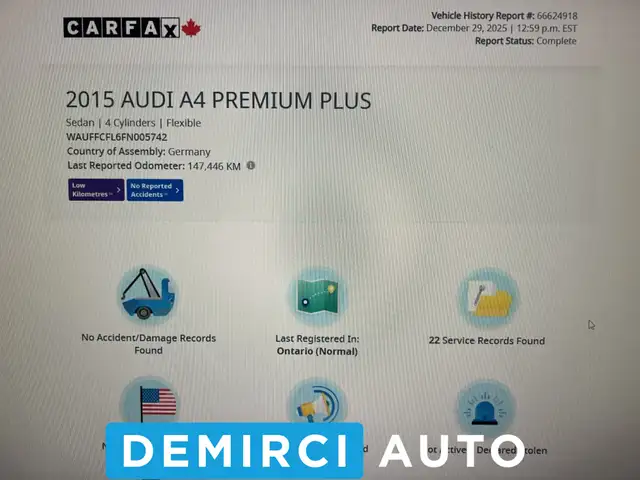 2015 Audi A4 JAMAIS ACCIDENTEEProgressiv plusSAAQ CERTIFIE - Photo 2