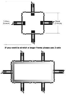 20x24" Hand Screen Stretcher 4pcs / set Printing DIY Tool006504 - Photo 4