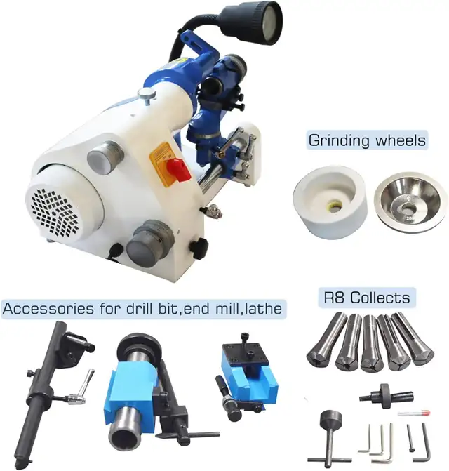 Cutter Grinder Drill Sharpener for End Mill R8 Collet 141075