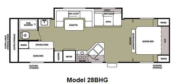 2012 Forest River RV Cherokee Grey Wolf 28BHG
