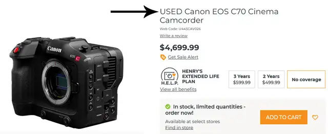 CANON C 70 PROFESSIONAL CINEMA CAMERA - Photo 9