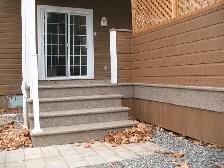 Patios et escaliers en fibre de verre sur mesure