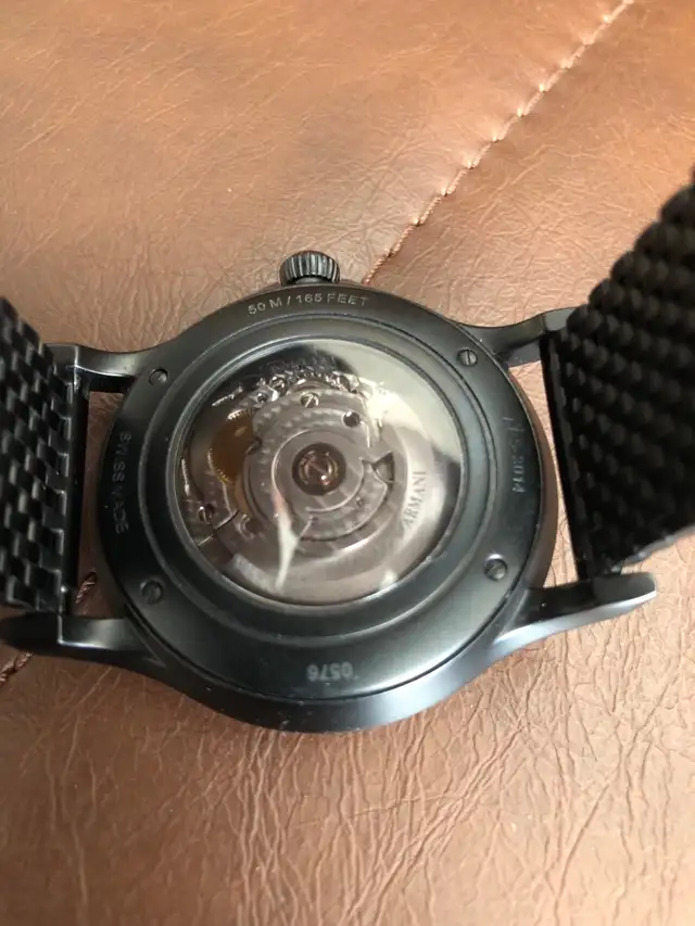 Men’s Black Emporia Armani Automatic 42 mm Watch. $350 - Photo 9