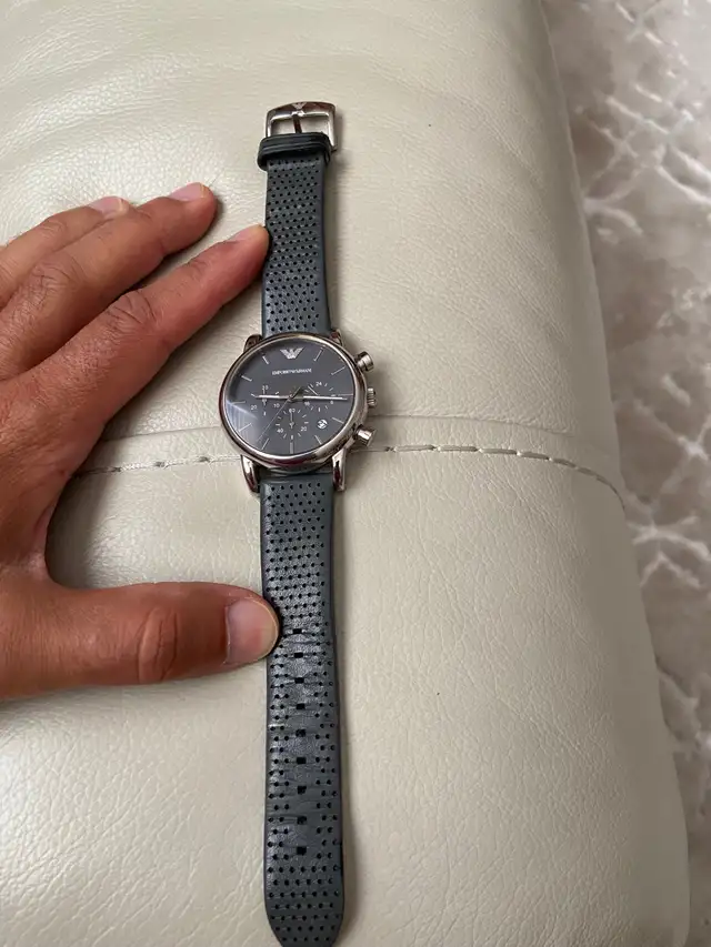 $100 Men’s Emporio Armani Luigi Grey Dial Chronograph Quartz - Photo 3