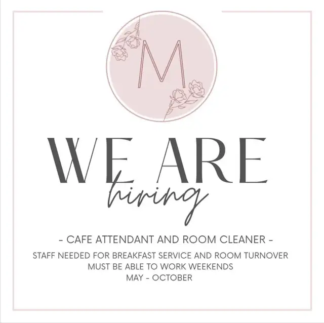 Hiring! Cafe Attendant   Room Attendant @ The Montague Rose