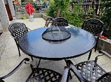 Brand New 5pcs Round Cast Aluminum Dining Set BBQ Table $1499 - Photo 8