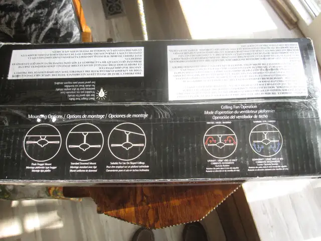 NEW 42' INCH CANARM CEILING FAN WITH 3 LIGHTS FWD & REV - Photo 2