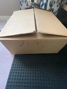 Brown backsplash never use in box weighs approximately 75 lbs - Photo 3