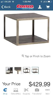 Mara Solid Acacia Wood End Table $300. Like new.