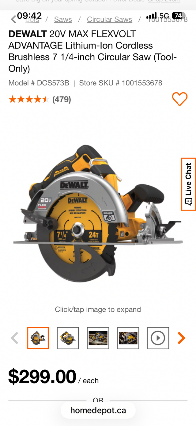 DEWALT 20V MAX FLEXVOLT ADVANTAGE Cordless Circular Saw - Photo 4