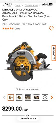 DEWALT 20V MAX FLEXVOLT ADVANTAGE Cordless Circular Saw - Photo 4