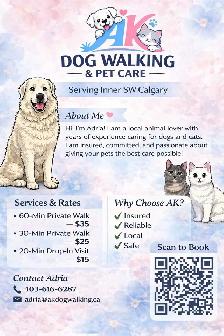 Dog Walking   Cat & Dog Drop ins
