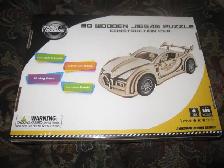 NEW THINK GIZMOS 3D WOODEN JIGSAW PUZZLE CONSTRUCTION CAR