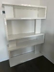 2x Modern bookshelves