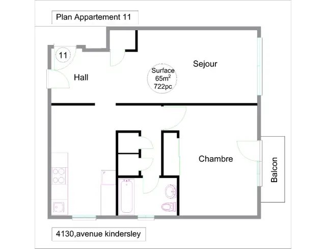 Beau très grand 3 ½  CDN, rue Kindersley, 1er juillet - Photo 10