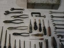 Vintage Metal Toolbox with 47 Vintage Hand Tools - Photo 4