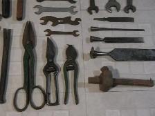 Vintage Metal Toolbox with 47 Vintage Hand Tools - Photo 6