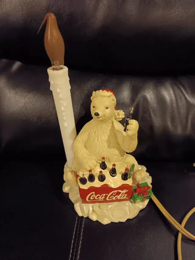 Coca Cola Coke Candle with Bear